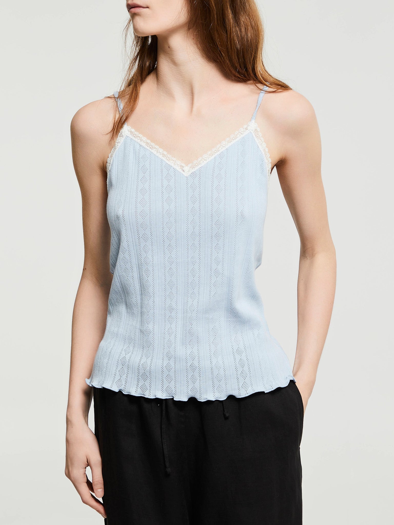 Oscalito - Cotton Camisole in Aqua