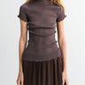 Oscalito - Lana Seta Operatino Top in Taupe