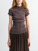 Oscalito - Lana Seta Operatino Top in Taupe