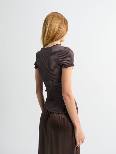 Oscalito - Lana Seta Operatino Top in Taupe