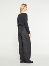 Oscalito - Wool & Silk Longsleeved Top in Grey