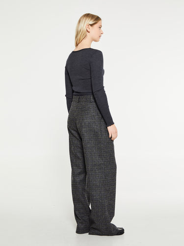 Oscalito - Wool & Silk Longsleeved Top in Grey