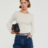 Oscalito - Wool & Silk Longsleeved Top in Ivory