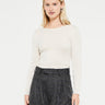 Oscalito - Wool & Silk Longsleeved Top in Ivory