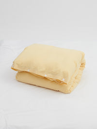 Tekla - Percale Duvet Cover in Shaded Yellow