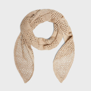 Our Legacy - Triangle Scarf in Beige Melange Linen