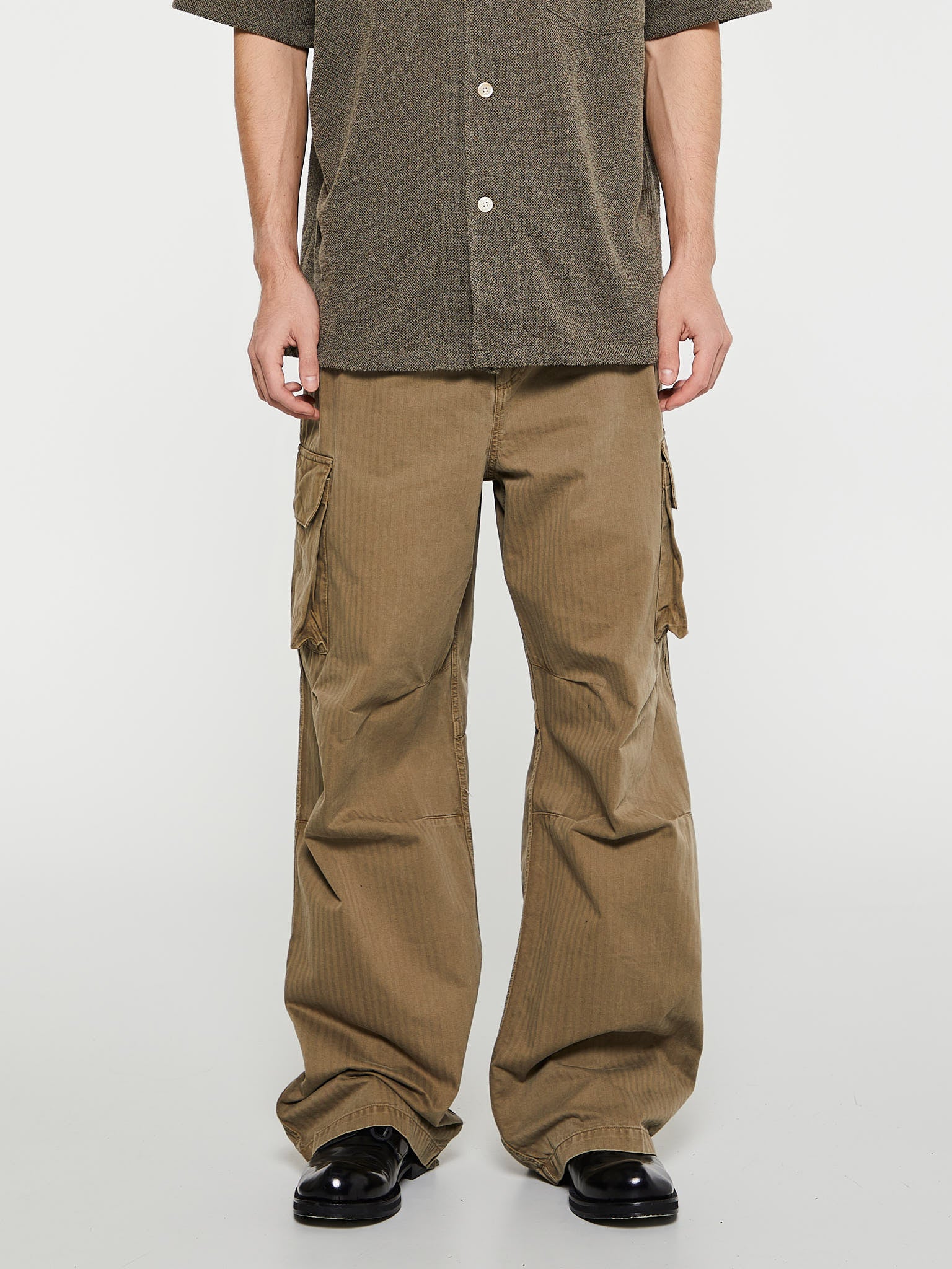 Our Legacy - Mount Cargo Pants in Uniform Olive Herringbone
