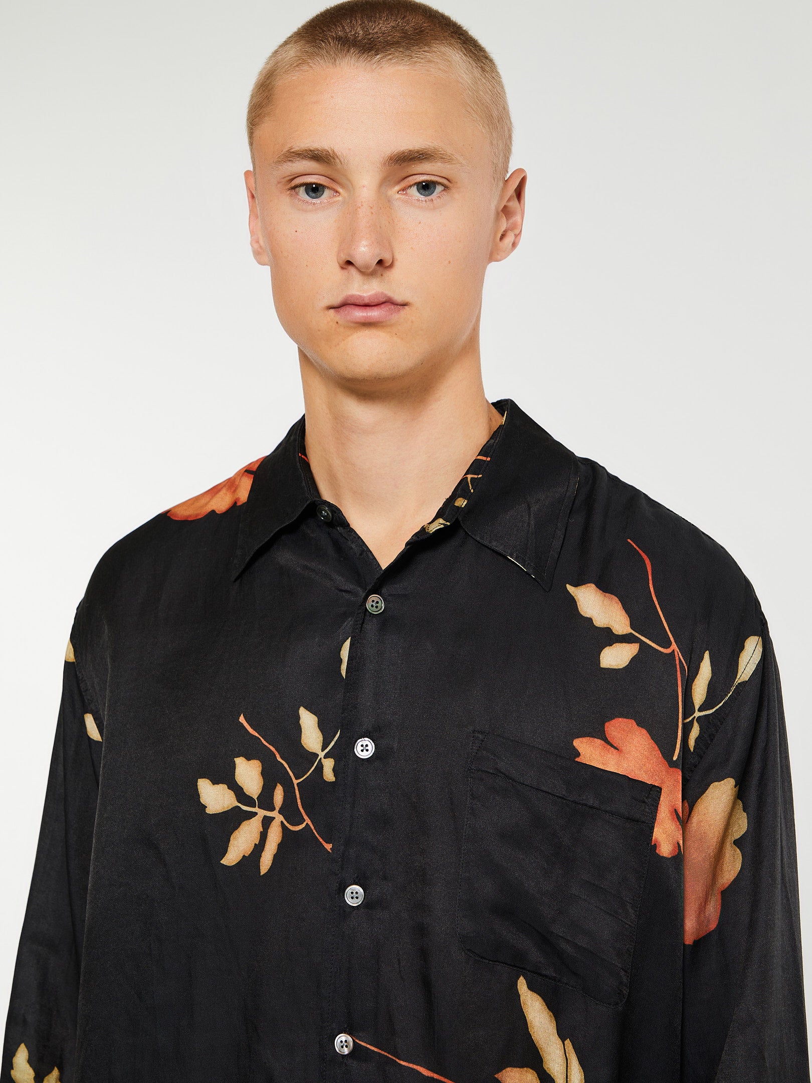 Above Shirt in Nocturnal Flower Print