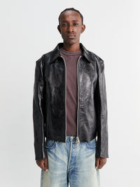 Our Legacy - Mini Jacket in Top Dyed Black Leather