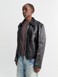 Our Legacy - Mini Jacket in Top Dyed Black Leather