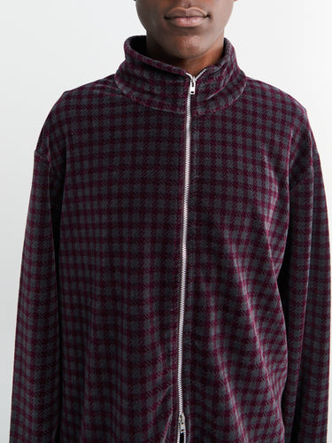 Shrunken Fullzip in Merlot Houndini Check Velour