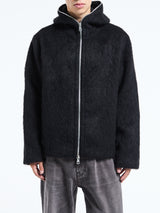 Our Legacy - Full Zip Hood in Black Hairy Wool