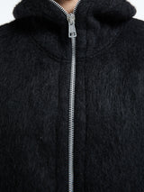 Our Legacy - Full Zip Hood in Black Hairy Wool