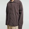 Our Legacy - Funnel Shirt in Charcoal Bordeaux Dense Poplin