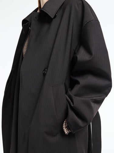 Our Legacy - Court Coat in Churchill Stripe Membrane Wool