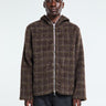 Our Legacy - Full Zip Hood in Dorf Check Hairy Wool