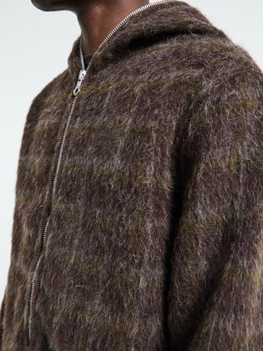 Our Legacy - Full Zip Hood in Dorf Check Hairy Wool