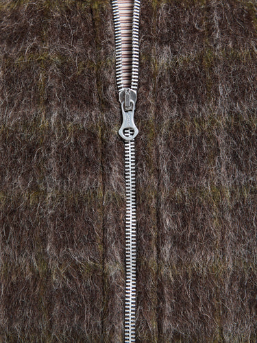 Our Legacy - Full Zip Hood in Dorf Check Hairy Wool