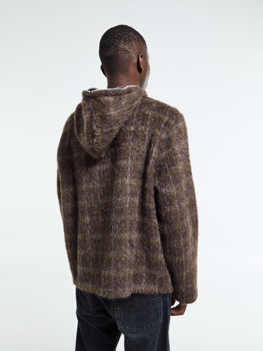 Our Legacy - Full Zip Hood in Dorf Check Hairy Wool