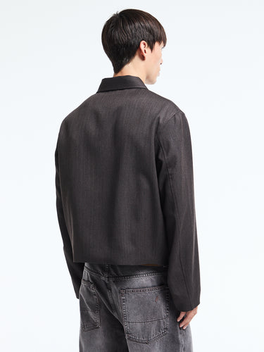 Our Legacy - Mini Jacket in Havana Brown Chain Wool