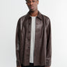 Our Legacy - Welding Shirt in Umber Brown Fluid Calfskin
