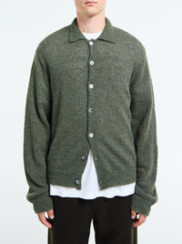 Our Legacy - Evening Polo in Moss Green Fuzzy Alpaca