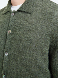 Our Legacy - Evening Polo in Moss Green Fuzzy Alpaca