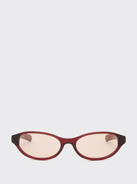 Flatlist - Olympia Sunglasses in Crystal Burgundy and Solid Peach Lens