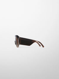 Phoebe Philo - Half Bombé Sunglasses in Dark Brown