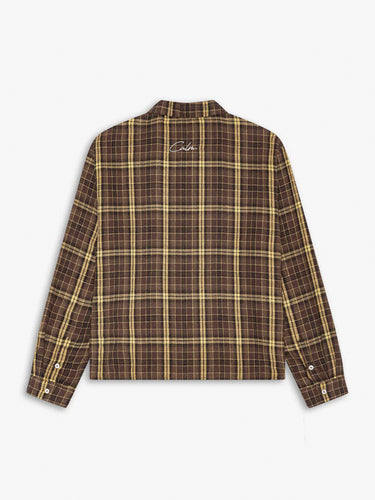 Calm. - Shirt in Brown and Yellow