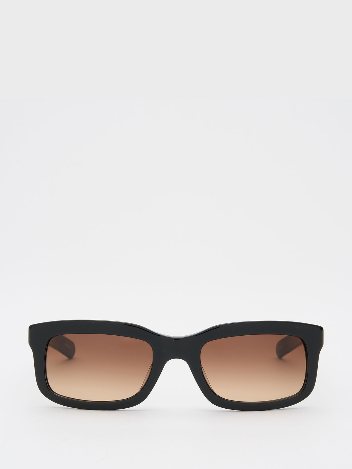 Flatlist - Palmer Sunglasses in Solid Black and Brown Gradient Lens