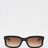 Flatlist - Palmer Sunglasses in Solid Black and Brown Gradient Lens