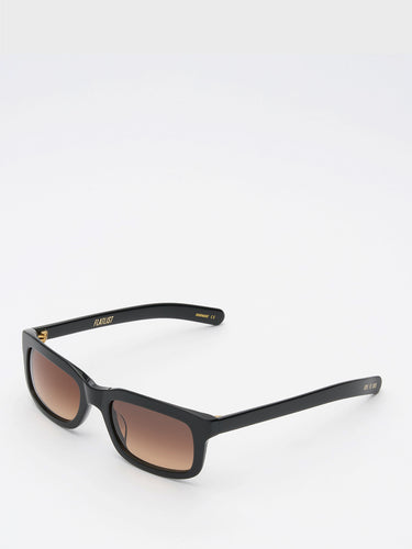 Flatlist - Palmer Sunglasses in Solid Black and Brown Gradient Lens