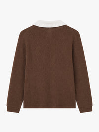 Palmes - Knitted Rugby Polo in Brown