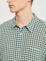 Palmes - Checkered Shirt in White-Green
