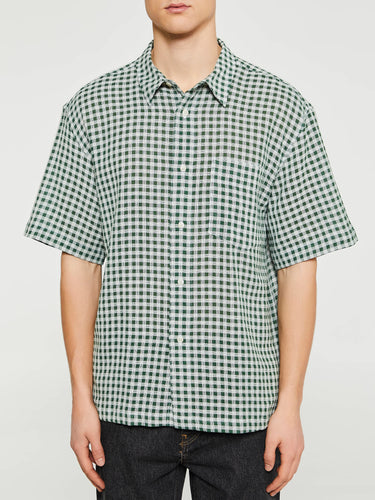 Palmes - Checkered Shirt in White-Green