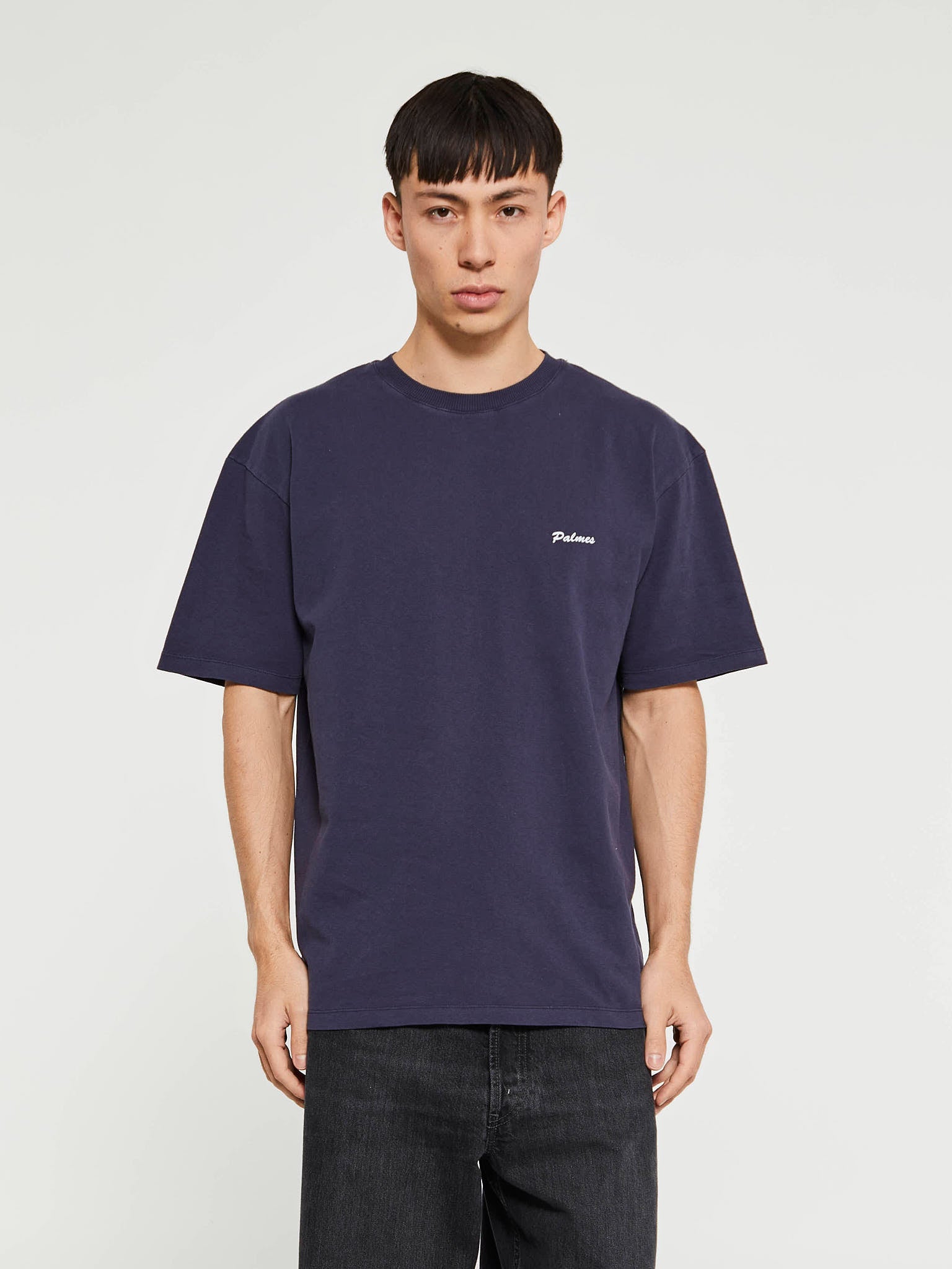 Palmes - Dyed T-Shirt in Dark Blue