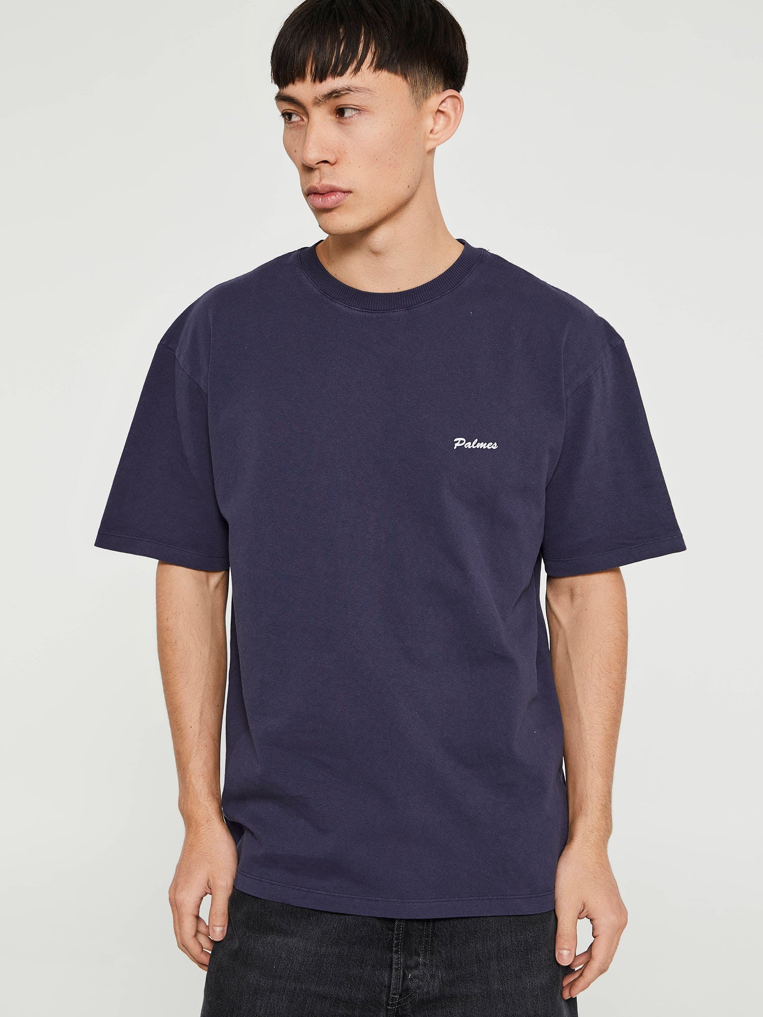 Palmes - Dyed T-Shirt in Dark Blue