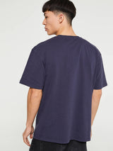 Palmes - Dyed T-Shirt in Dark Blue