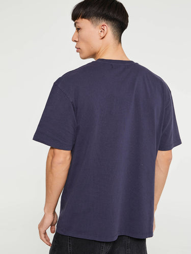 Palmes - Dyed T-Shirt in Dark Blue