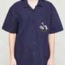 Palmes - Gardens Short-Sleeved Shirt in Dark Blue
