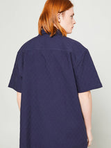 Palmes - Gardens Short-Sleeved Shirt in Dark Blue