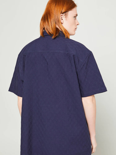 Palmes - Gardens Short-Sleeved Shirt in Dark Blue