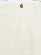 Palmes - Herringbone Cargo Trousers in Off-White