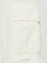 Palmes - Herringbone Cargo Trousers in Off-White