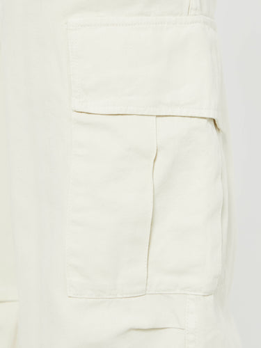 Palmes - Herringbone Cargo Trousers in Off-White