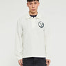 Palmes - Motif Knitted Rugby Shirt in Off-White