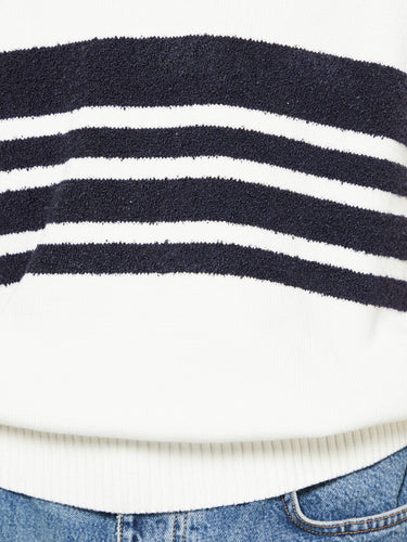 Palmes - Panel Knit Polo in Off-White