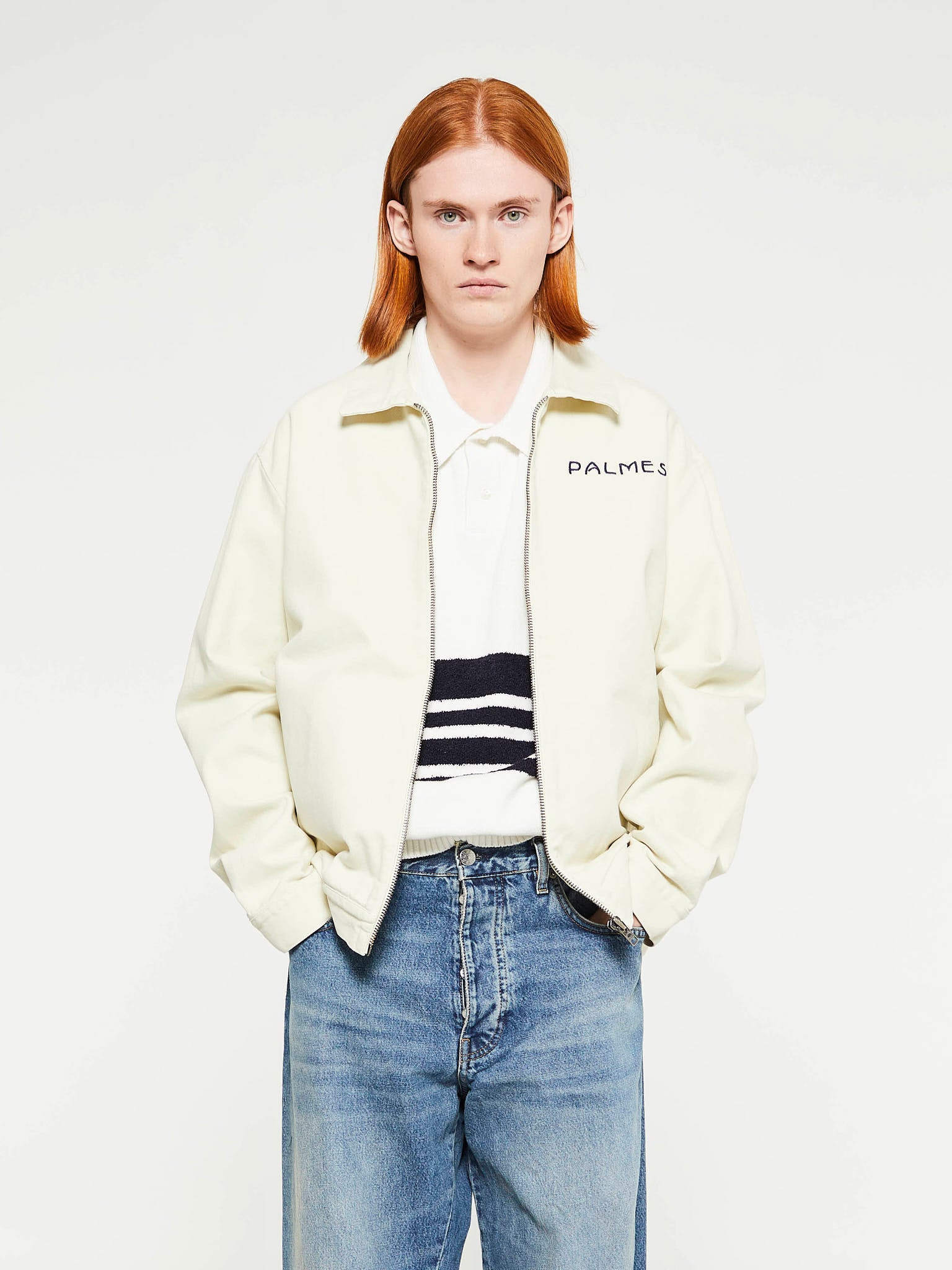 Palmes - Tower Zip Jacket in Off-White