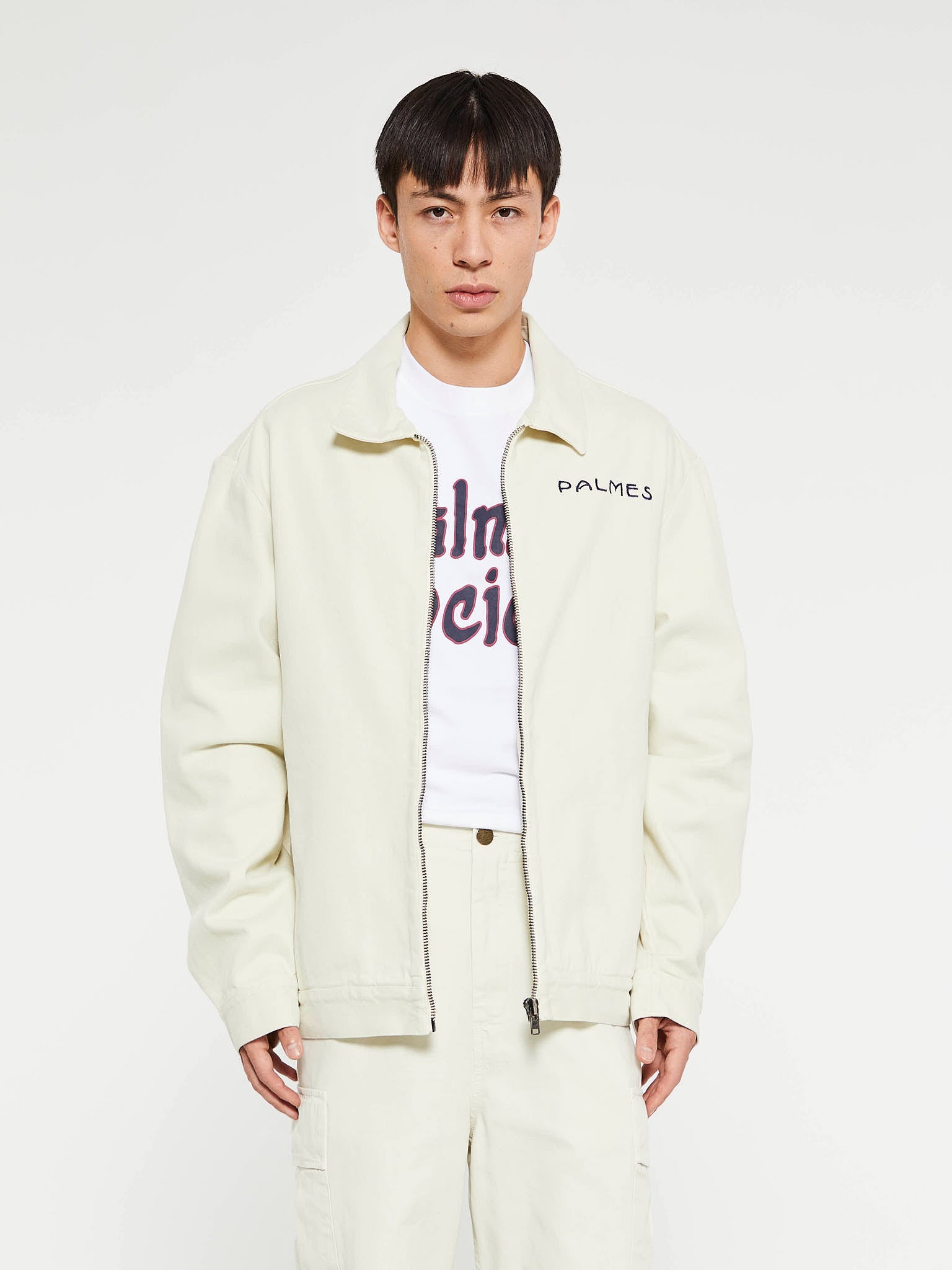 Palmes - Tower Zip Jacket in Off-White